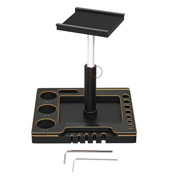 Necvior Remote Control Car Work Stand Repair Workstation Tool Kit with Screw Tray for 1/14 1/16 1/18
