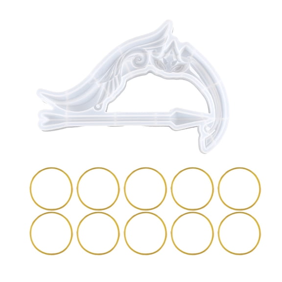 Necvior Resin Casting Molds Bow and for Arrow Mold with 10 Rubber Bands Room Decor