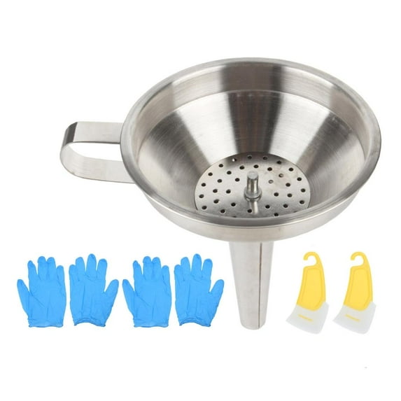 Necvior Resin Funnel Smooth Pouring Stainless Steel Funnel for 3D Printing Resin, Wide Application in Home & Studio