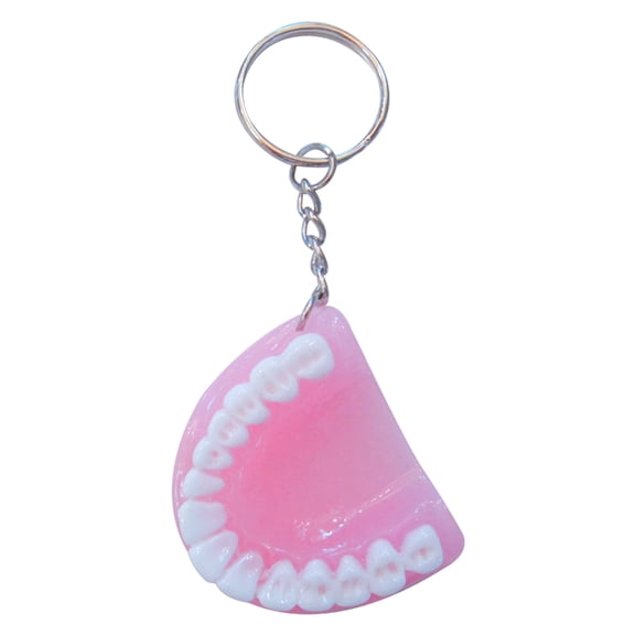 Necvior Resin Tooth Model Shape Keychain Handbag Pendant Keyring for Bag Car Keys Decors