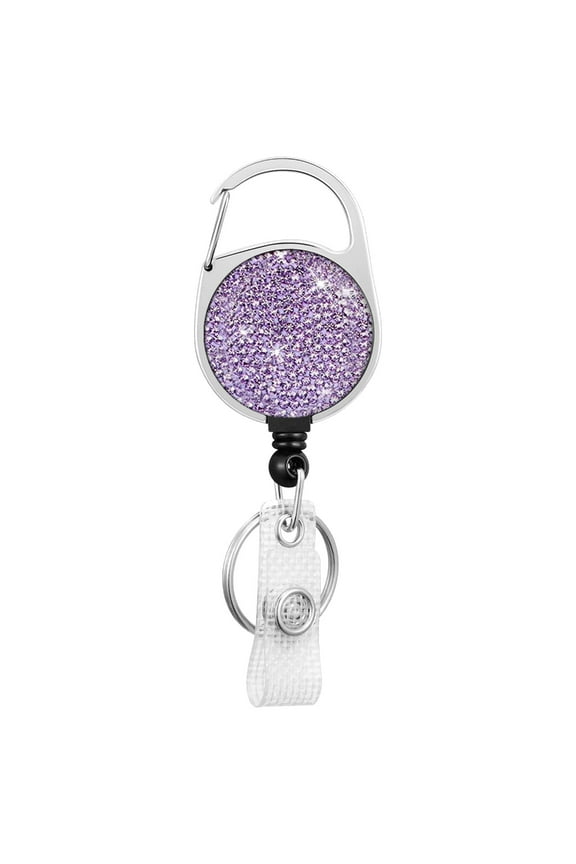 Retractables Keychains AntiLost Badges Holder Rhinestones Keyholder