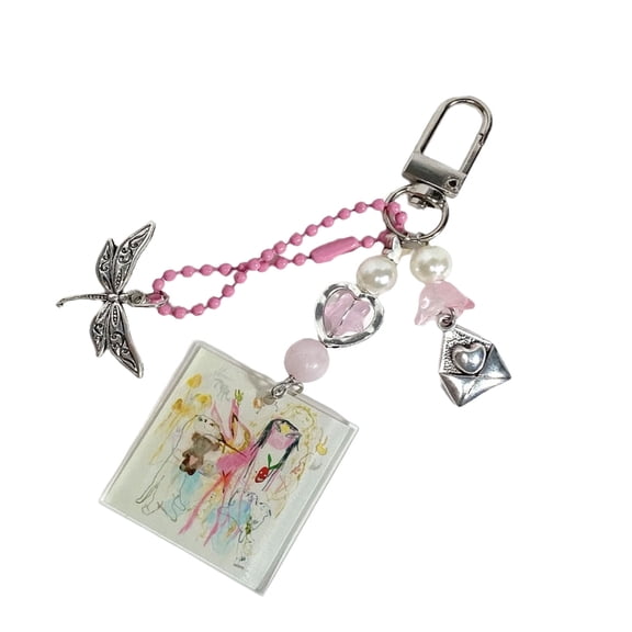 Necvior Retro Band Album Inspired Key Rings Stylish Portable Accessory Fashion Bag Charm