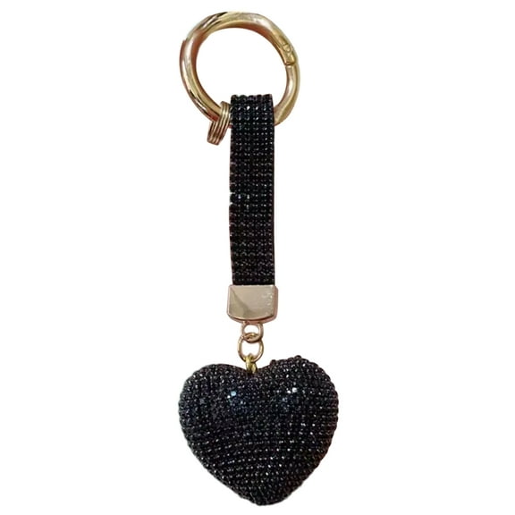 Necvior Rhinestone Heart Keychain Pendant Cute Keyring Decoration Pendant Bone Charm