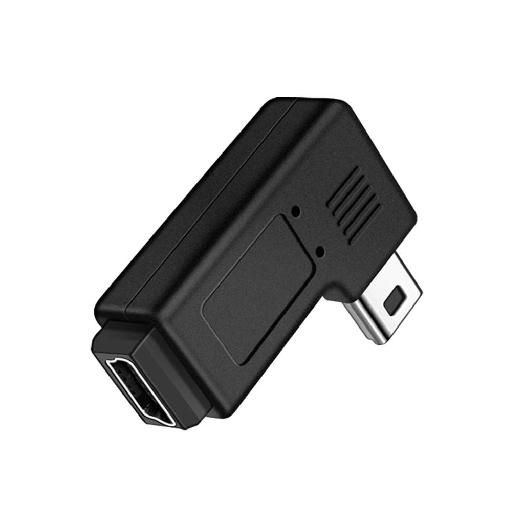 Necvior Right Angle Mini USB 5Pin Male to Female Extension Adapter for ...