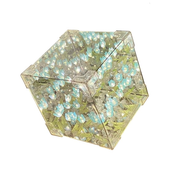 Necvior Romance Tulips Bouquets Craft Cube Lamp Set Handmade Florals Night Light Kits