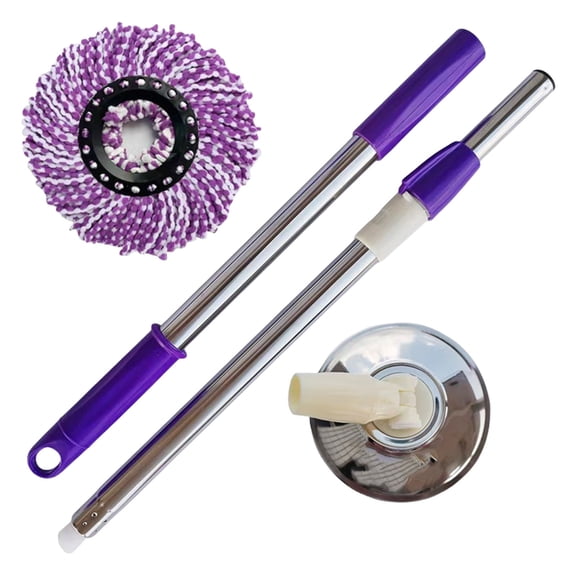 Necvior Rotating Spin Mop with Washable Head Steel Telescopic Rods Home Cleaning Tool