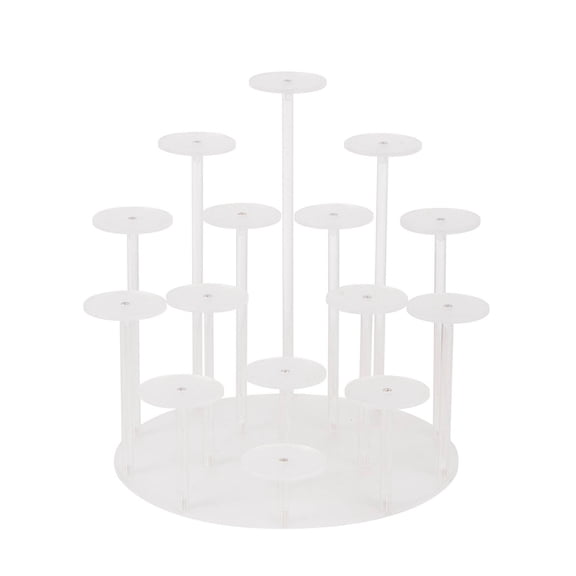Necvior Round Ring Display Holder Acrylic Jewelry Stand Riser Cake Dessert Rack Serving