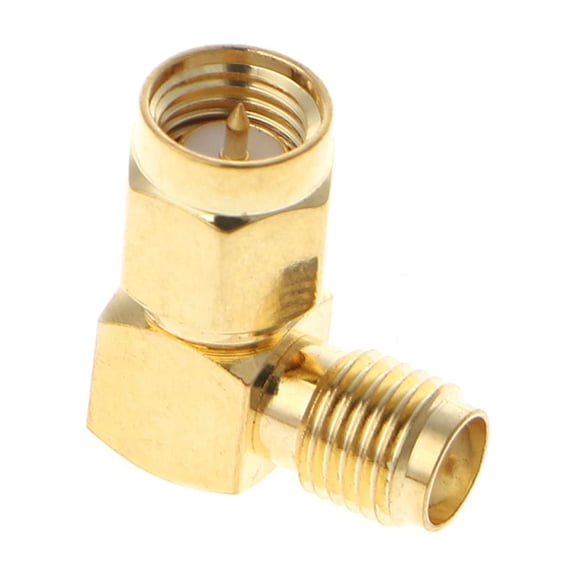Necvior SMA Male To SMA Female Right Angle 90 Degrees RF Coaxial Connector Adapter