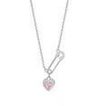 thumbnail image 1 of Necvior Safety Pin Necklace Fashionable Heart Pendant Necklace Heart Neck Jewelry Perfect for Youthful Couple or Close Friend, 1 of 11