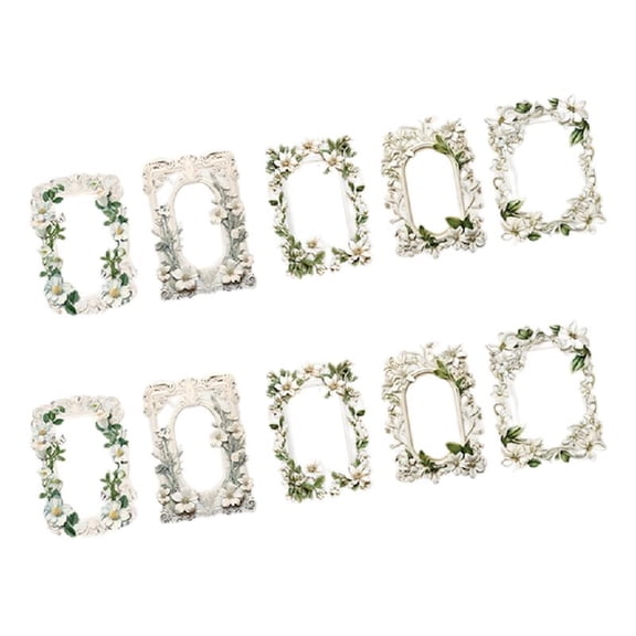 Necvior Scrapbooking Border Paper Cutout Frame Collage Paper with Flower Embossed Pattern for Scrapbooks Journal Embellishments