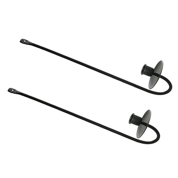 Necvior Set of 2 Black Candle Wall Sconce Hanging Candlestick for Living Room Decoration