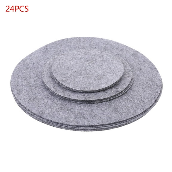 Necvior Set of 24 Soft Felt Plate Dividers 3 Sizes Pan Separator Pads Cookware Bakeware
