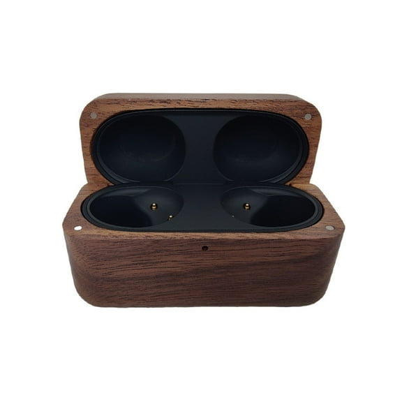 Necvior Shockproof Housing Cover for WF-1000XM5 Dustproof Case Sleeve Solid Wood Shell