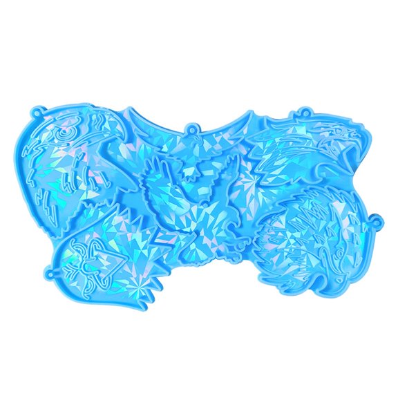 Necvior Silicone Mold with Hole Eagle Keychain Pendant Mold Epoxy Casting DIY