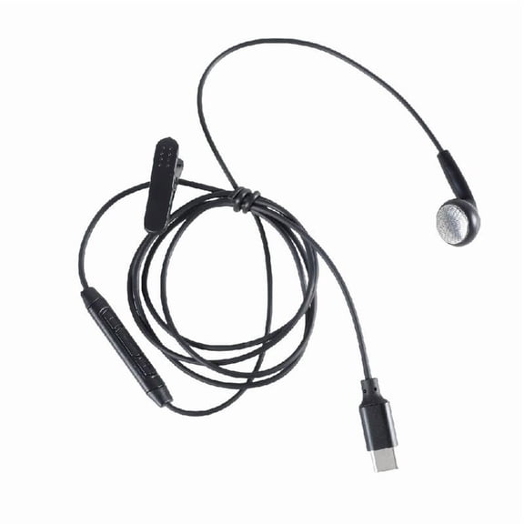 Necvior Single Side Mono Earphone Mono Corded Headsets USB Type C Earbud Headphones