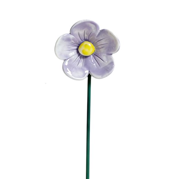 Necvior Single Stem Ceramic Flower Handcrafted Tabletop Decoration Hand Painted Florals