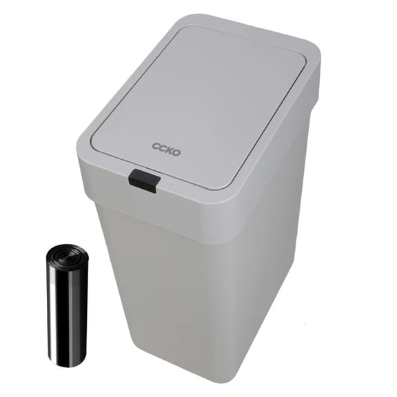 Necvior Slim Motion Sensor Trash Bin 9L Waterproof Quiet Closing Can for Tight Space
