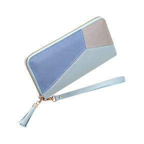 Necvior Slim Wallet for Women Men Zippered Clutch Purse Handbag Card Case Phone Wallet Long Wallet for Women Retro Checkbook Wallets Credit Card Holder Gift