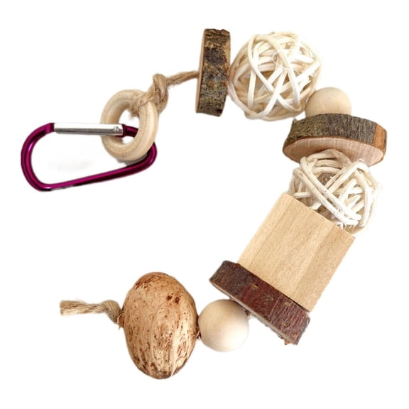 Necvior Small Animal Hamster Toy Handwoven Rattan Toy Cluster Pet Grinding Teeth Toy