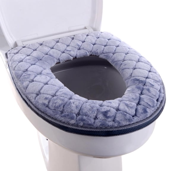 Necvior Soft Toilet Seat Cover, Washable Toilet Seat Cover Pads, Toilet Seat Cover Soft Toilet Seat Cushion Warmer with Zipper