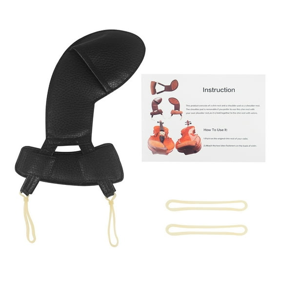 Necvior Soft Violin Chin Rest & Shoulder Pad Sheepskin Cheek Rest Pad Chin Pad Protector Musical Instruments Replacement Parts
