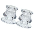 thumbnail image 1 of Necvior Sophisticated Glass Taper Holders, Set of 2, for Wedding Celebration & Festival Home Decors, Clear Candle Accessories, 1 of 12