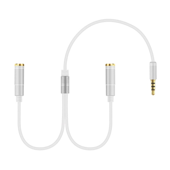 Necvior Sound Sharing Simple with 2 Way Splitter Clear Sound Transmission Splitter 300mm Inlines Control For Phones & Tablets