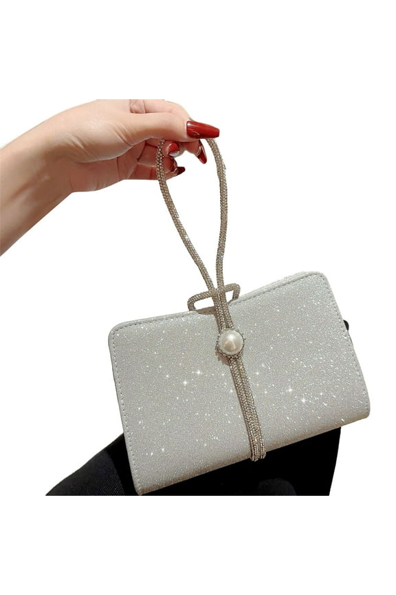 Sparkling Small Clutch Purse Evening Bag Detachable Chain Small Phone Wallet Purse Crossbody Bag Mini Chain Shoulder Bag