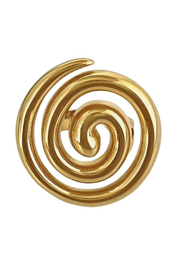 Spirals/Conch/Croissant Ring Adjustable Stainless Steel Ring for Trendsetters