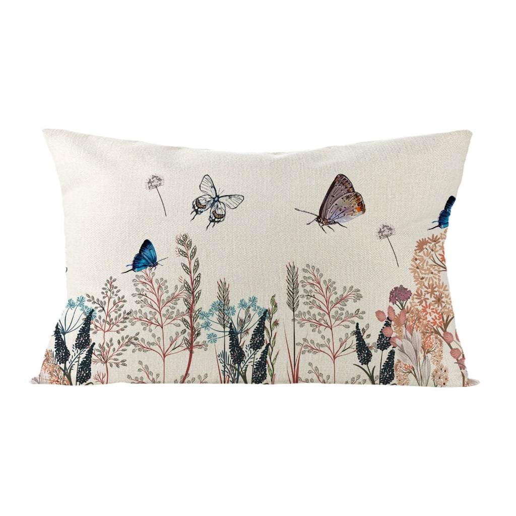 Necvior Spring Throw Pillow Farmhouses Plant Flowe