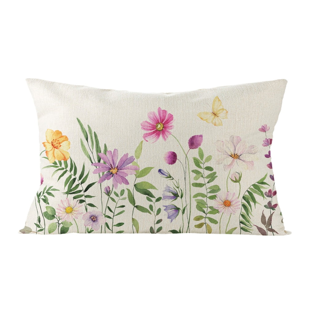 Necvior Spring Throw Pillow Farmhouses Plant Flowe