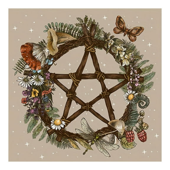 Necvior Square Divinations Tapestry Star Pattern Astrology Tablecloth Tarot Tablecloth Table Cloth Witchcrafts Supplies