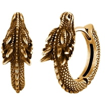 Necvior Stainless Steel Dragon Hoop Earrings Stainless Steel Ear Studs Unisex Jewelry Stylish Accessory for Party and Daily Use