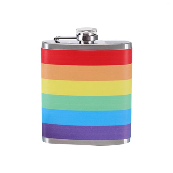 Necvior Stainless Steel Hip Flask Holographic Leakproof Pocket Drinking Flask for Liquor