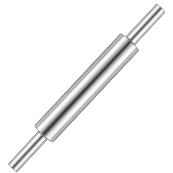 Necvior Stainless Steel Roller With Ergonomic Handle Rolling Pin For Dough Kneading Cakes Cookie Bread Baking Accessory