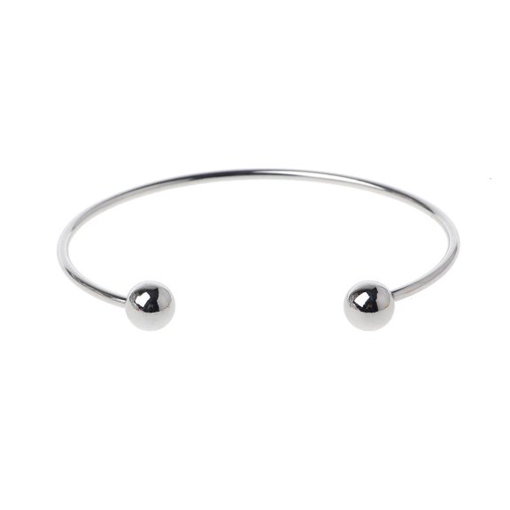 Closure Adjustable Wire Blanks Expandable Silver Bangle Half Open Cuff Women's Jewelry Making Accessories