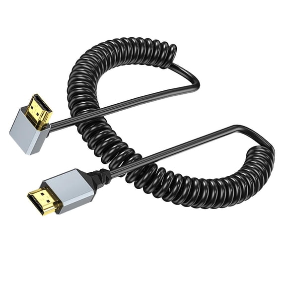 Necvior Standard HDTV Port 4K 60Hz Coiled Video Cable for Gaming and Streaming