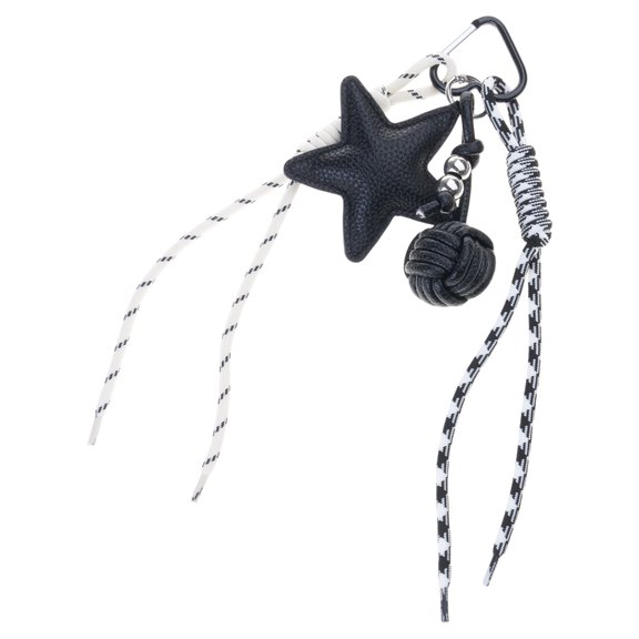 Necvior Star Pendant Keyring with Braided Rope Stylish Handbag Decoration Jewelry Gift
