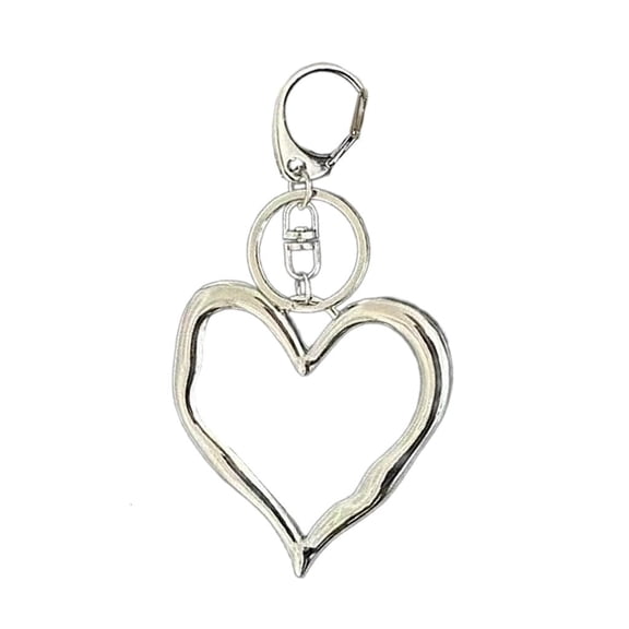 Necvior Sturdy Alloy Keychain Charm Elegant Heart with Unique Texture Fashion Add On