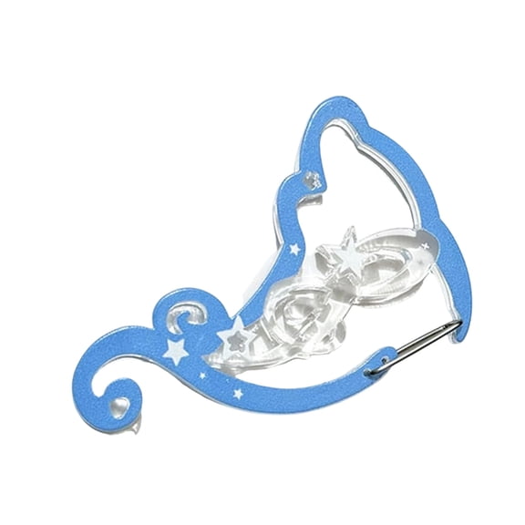 Necvior Stylish Alloy Plastic Carabiner Key Rings Multifunctional Jewelry Accessory