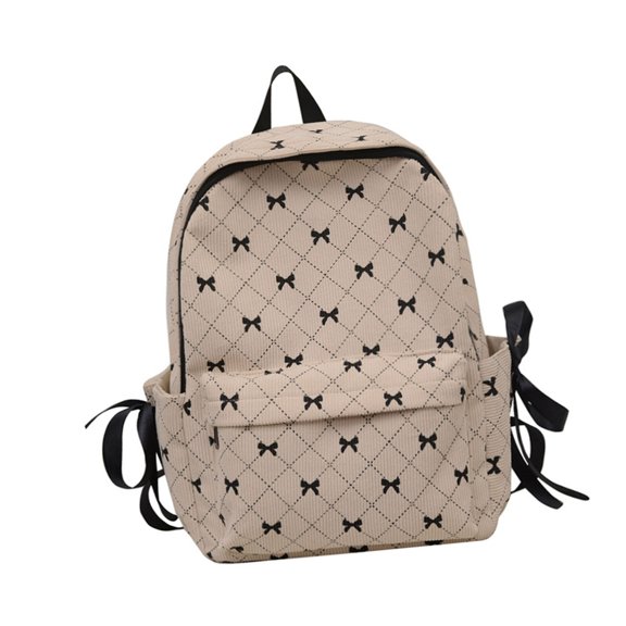 Necvior Stylish Corduroy Backpack School Bag Book Bags for Campus Shopping and Travel