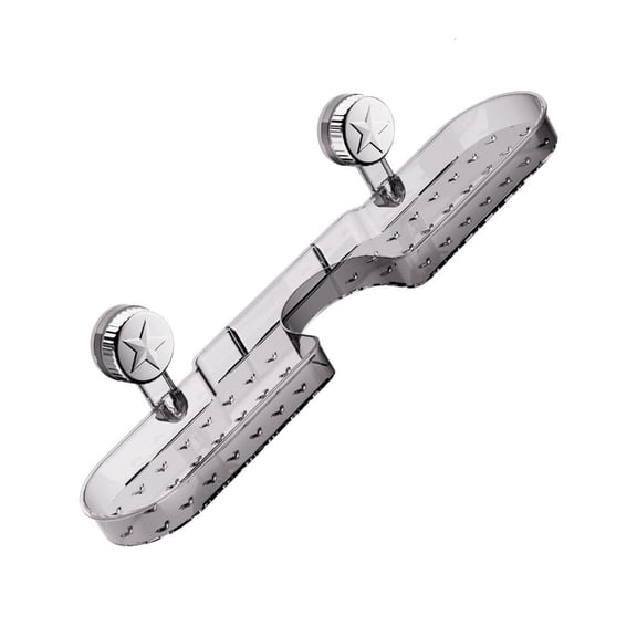 Necvior Suction Cup Storage Rack Wall Mounted Shower Organizer Waterproof Bathroom Shelf