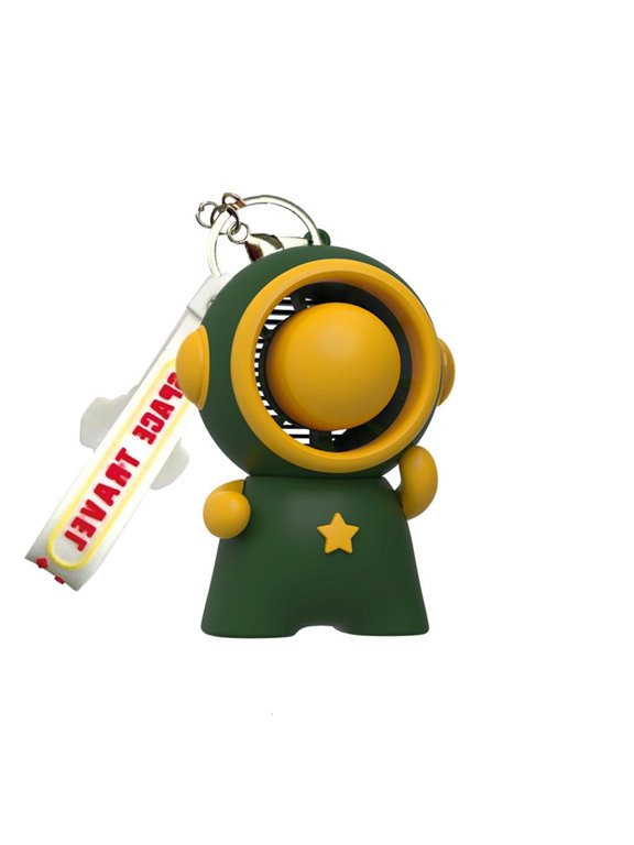 Summer Backpack Keychain USB Charging Outdoor Bladeless Fan Keyring Ventilador
