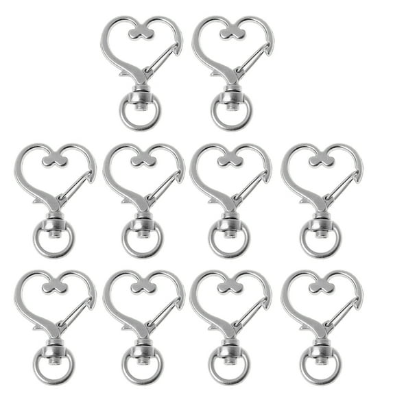 Necvior Swivel Clasp Lanyard Snap Hook Lobster Claw Clasp Hook Heart-shaped Keychain