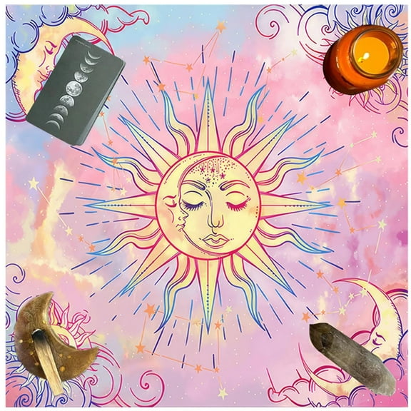 Necvior Tarot Tablecloth Table Cover Resistant to Stains and Water for Dining Room Dinning Table Decors Holy Tablecloth