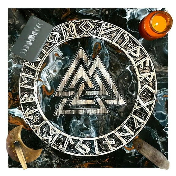 Necvior Tarots Tablecloth Mysterious Rune Astrologys Altars Cloth Divinations Cards Table Cloth Tapestry Witchcrafts Supplies