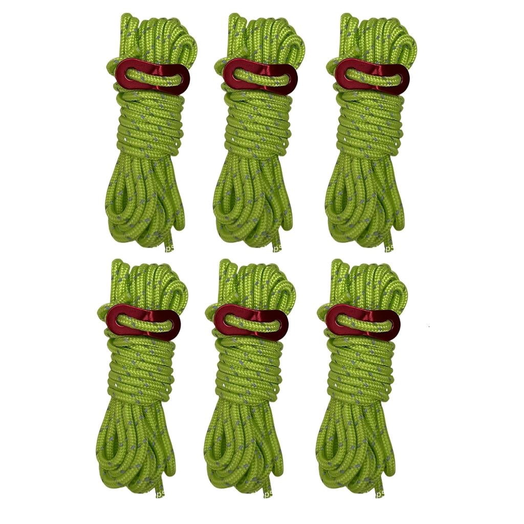 Necvior Tent Guy Rope, 4mm Tent Guy Line 13ft Reflective Cord Guy Line ...