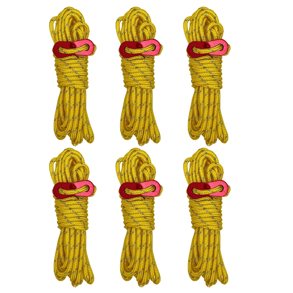 Necvior Tent Guy Rope, 4mm Tent Guy Line 13ft Reflective Cord Guy Line ...