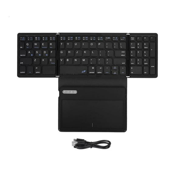Necvior Thin Folding Keyboard BT3.0 with Enhanced Touchpad And Numeric Keypad Numpad