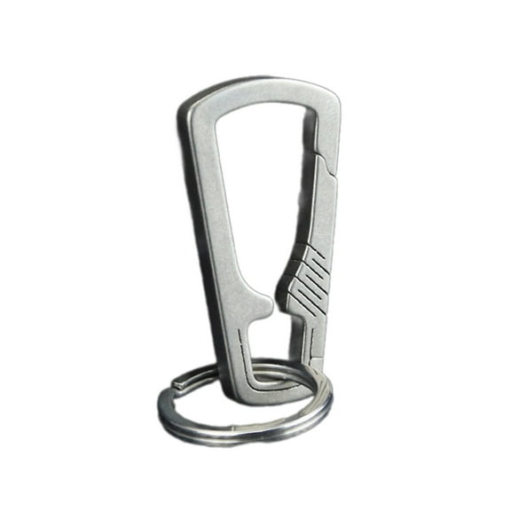 Necvior Titanium Alloy Carabiner Keys Clip Outdoor Keychain Quick Release Buckle Keys Rings Climbing Hook Outdoor Tool Durable